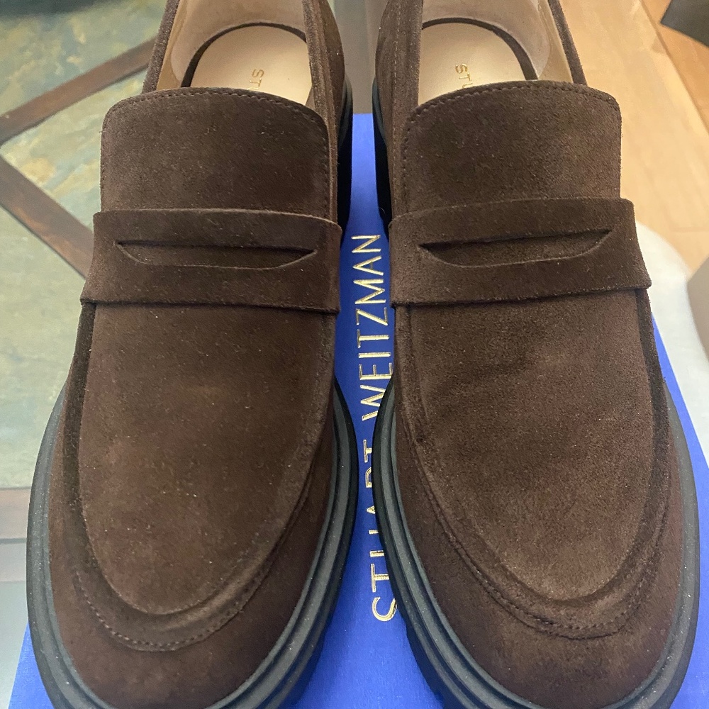 Stuart Weitzman Soho Loafer Hickory 8.5, 39 EU